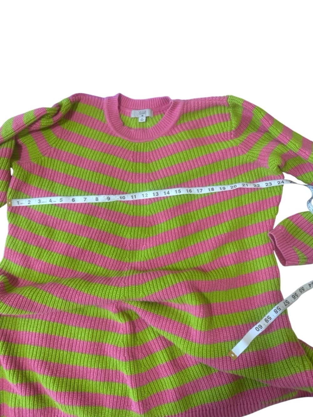Victor Glemaud Pink & Green Striped Knit Mini Dress - Picture 5 of 8